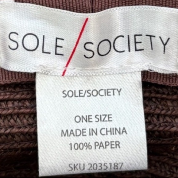 Woven Hat Brown Black Belted Foldable Packable Sun Travel Fashion One Size - Picture 8 of 14